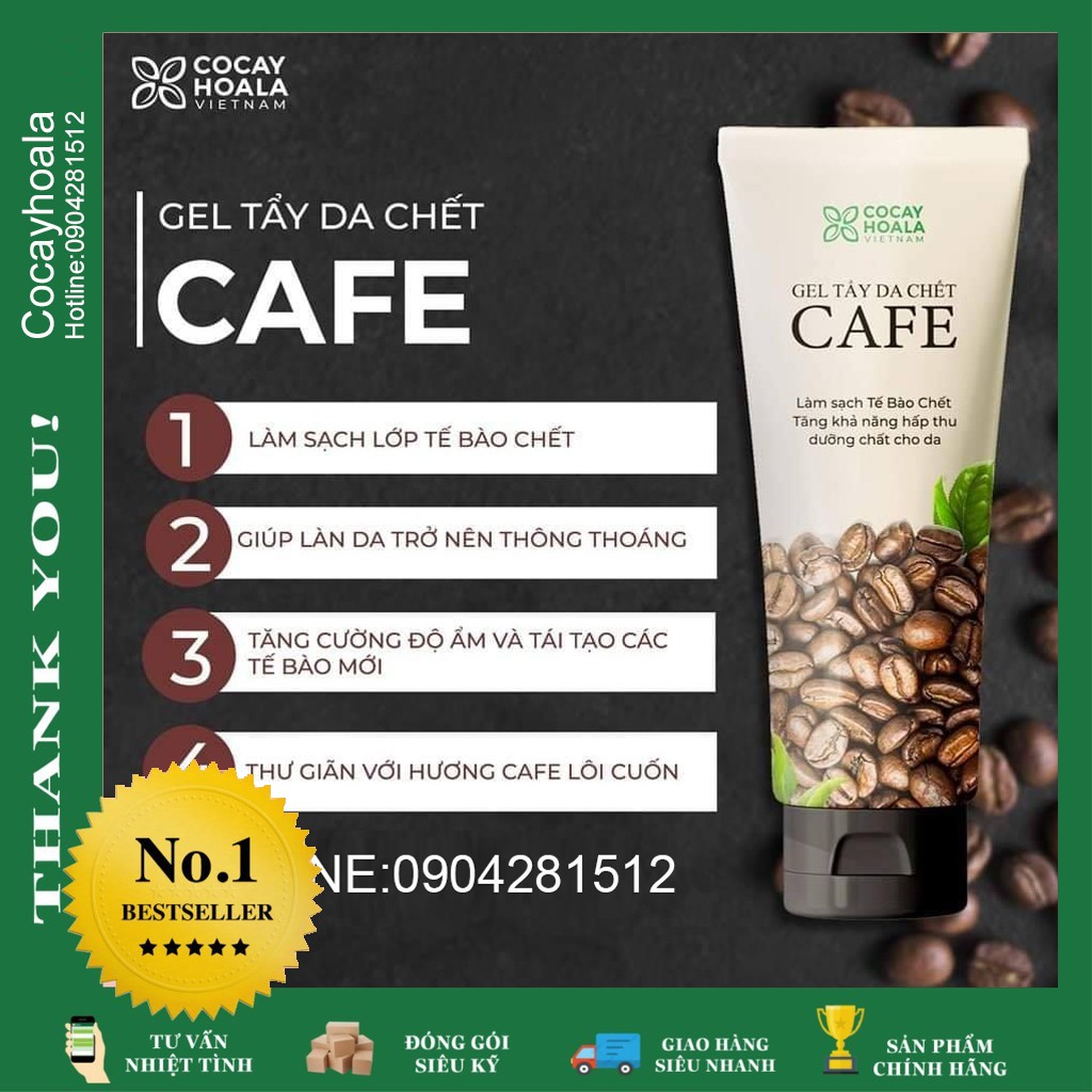Kem tẩy da chết - kem tẩy da chết an toàn cho mẹ bầu dành cho mặt chiết xuất cà phê Cocayhoala 100g | BigBuy360 - bigbuy360.vn
