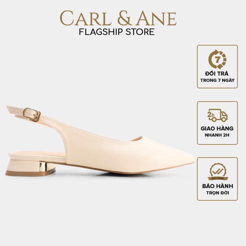 Carl & Ane - Giày cao gót mũi nhọn thời trang công sở màu kem - CL025