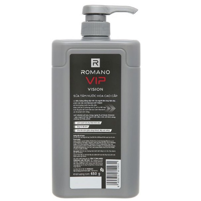 Sữa tắm Romano VIP VISION 650g
