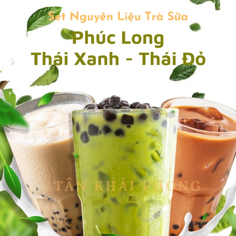 SET TRÀ SỮA  PHÚC LONG - THÁI XANH - THÁI ĐỎ (Nấu 25-30 ly)