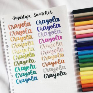 Bộ bút crayola 20 màu giá rẻ - viết thư pháp, nét thanh đậm, callography, tô màu, ghi chú, highlight