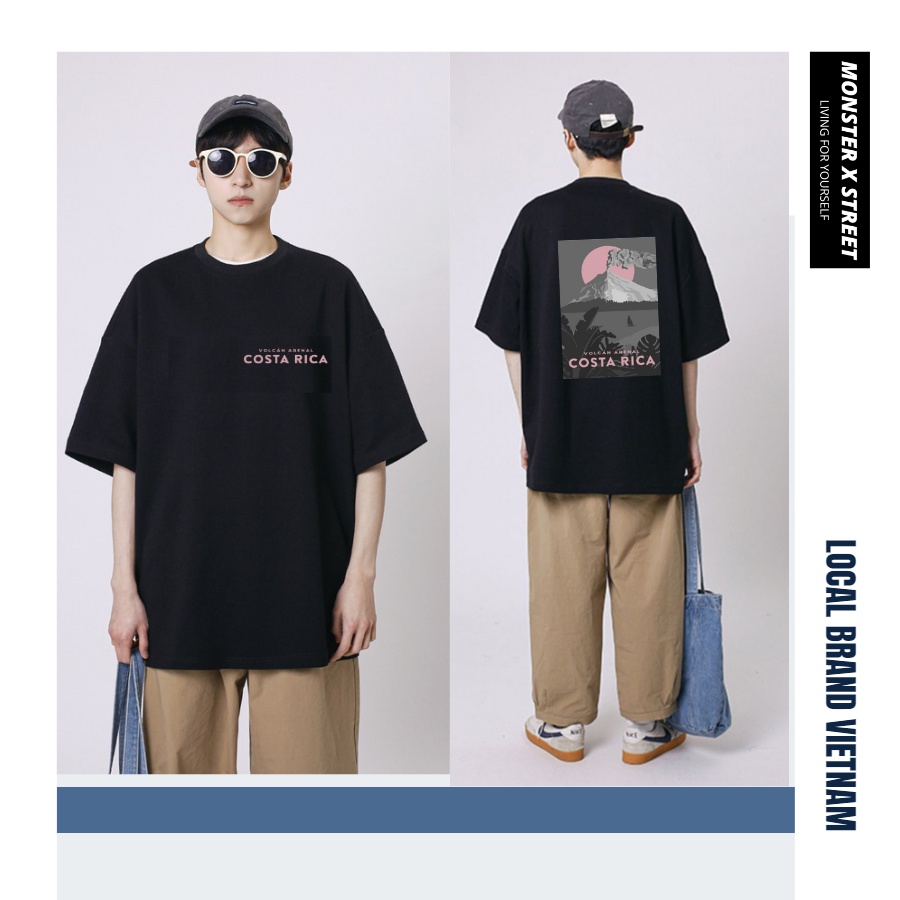 Áo thun unisex MONSTER X STREET Costa Rica phông tay lỡ nam nữ form rộng Local Brand