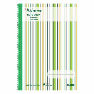 Vở kẻ ngang KLONG B5 Lò Xo đơn 80tr 58/90 Winner; MS: 560