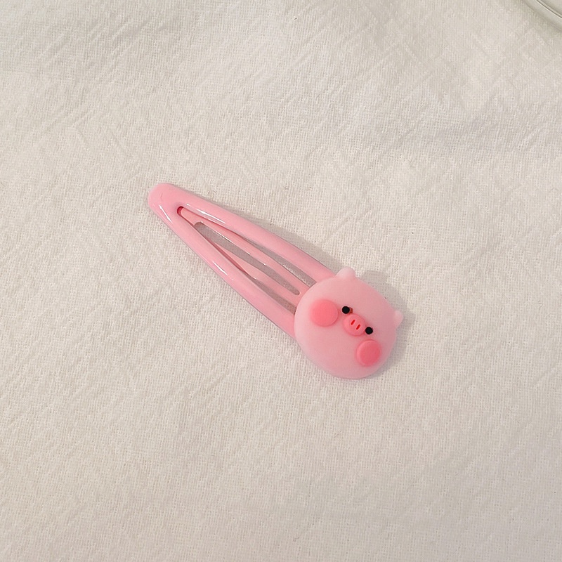 Kẹp Tóc Nhựa Hình Chú Heo Hoạt Hình Dễ Thương Cho Nữ