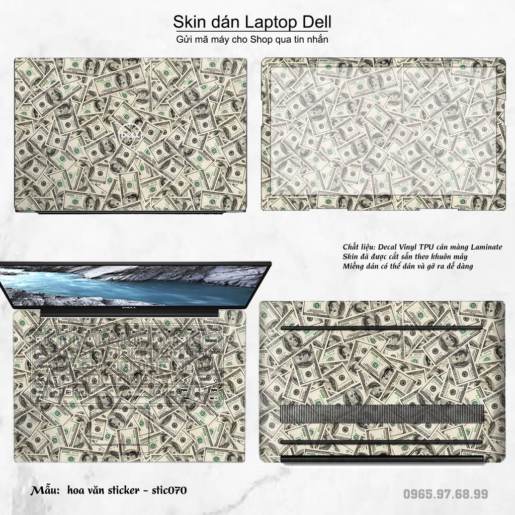 Skin dán Laptop Dell in hình Hoa văn sticker _nhiều mẫu 12 (inbox mã máy cho Shop)