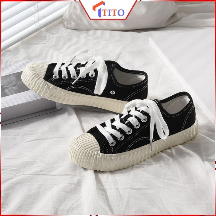 Giày thể thao nữ phong cách Uzzlang đế bánh mỳ cao 3 cm năng động cá tính phối đồ siêu đỉnh - TiTo Shop