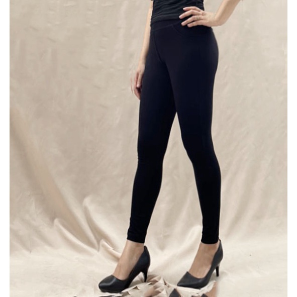Quần legging vải co giãn nhiều màu đen | BigBuy360 - bigbuy360.vn