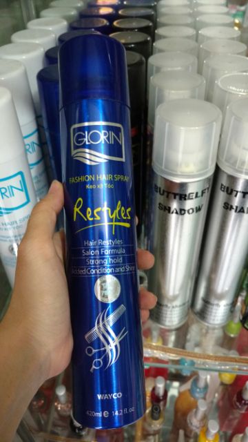 Keo xịt tóc Glorin 420ml date new2019 (mềm,cứng, siêu cứng)