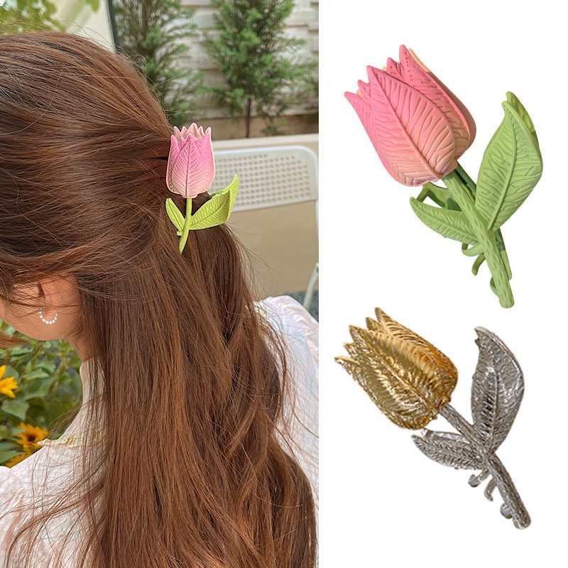 Kẹp Tóc Kim Loại Hình Cá Mập Phong Cách Hàn Quốc