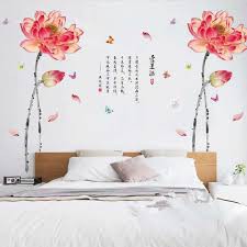 Decal dán tường hàn quốc sen, tranh đề can dán tường Hàn Quốc