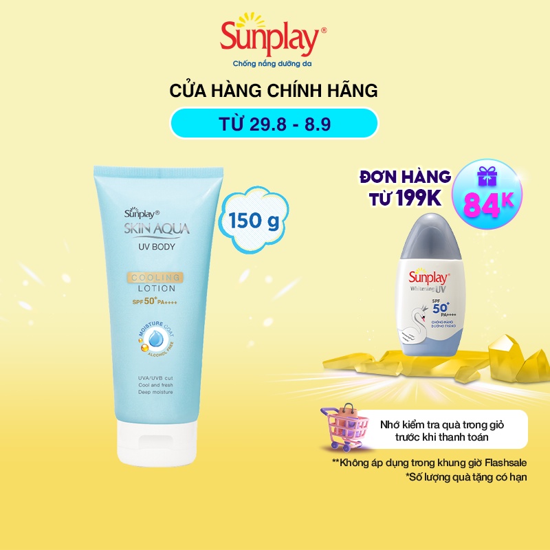 Lotion chống nắng dưỡng thể mát lạnh Sunplay Skin Aqua UV Body Cooling Lotion SPF 50+ PA++++ (150g)