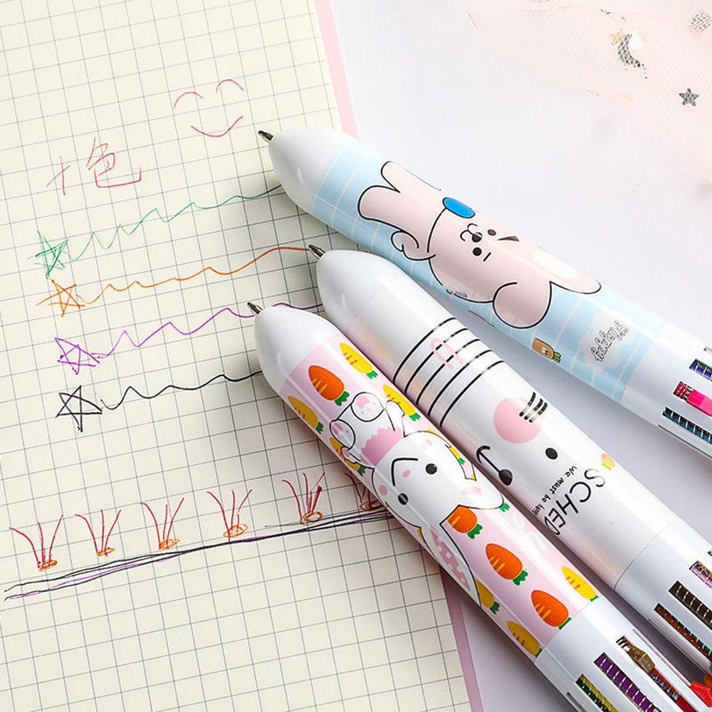 CHOOKEY Set 10 Bút Bi Nhiều Màu Sắc Xinh Xắn