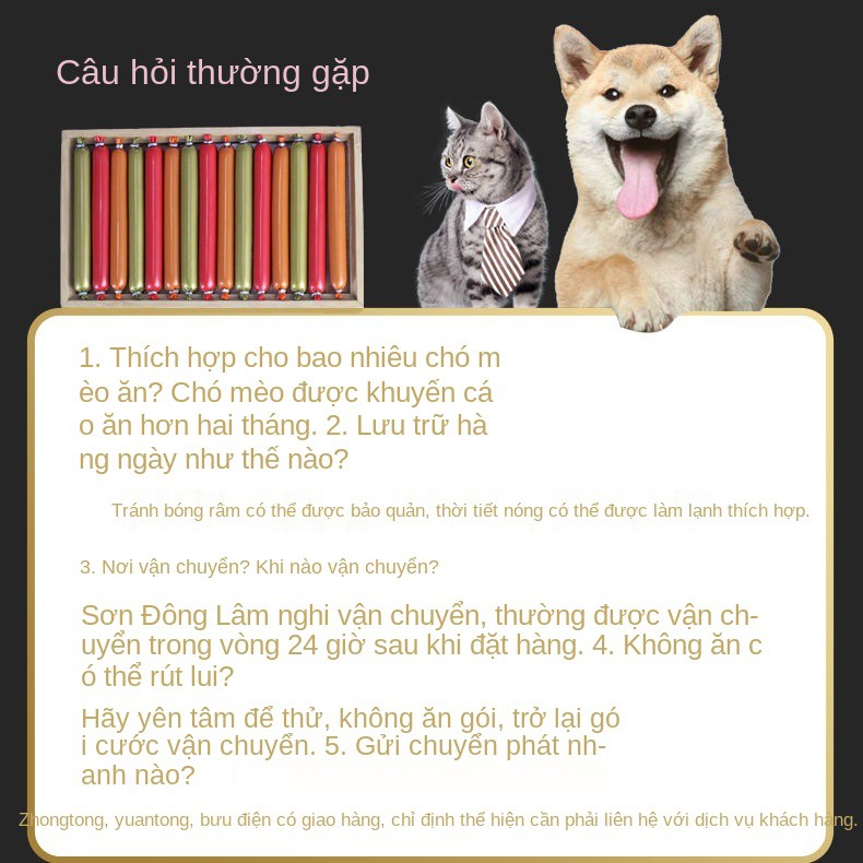 Thức ăn cho thú cưng▩♤đồ ăn vặt cho chó ham xúc xích Nguyên hộp bán buôn thức huấn luyện mèo cưng Teddy Golden R