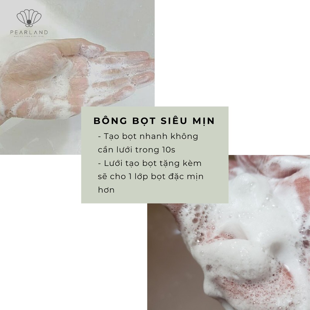 Xà bông chứa 10% bột ngọc trai dưỡng trắng mịn da - mờ thâm handmade hoàn toàn từ thảo mộc thiên nhiên | BigBuy360 - bigbuy360.vn