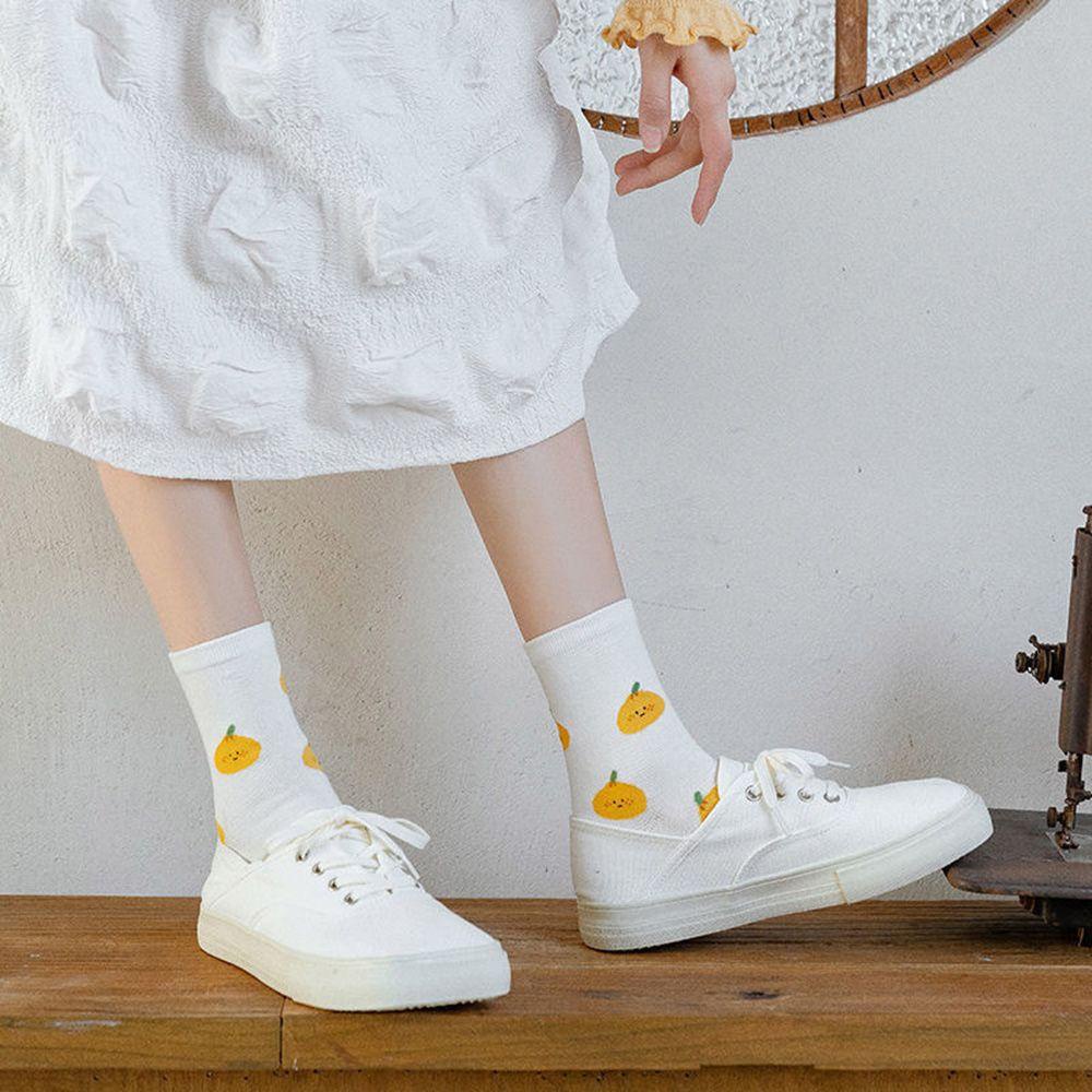 DIACHAVN Vớ Cotton Cổ Cao Họa Tiết Sọc Caro Thoáng Khí Thời Trang Cho Nữ