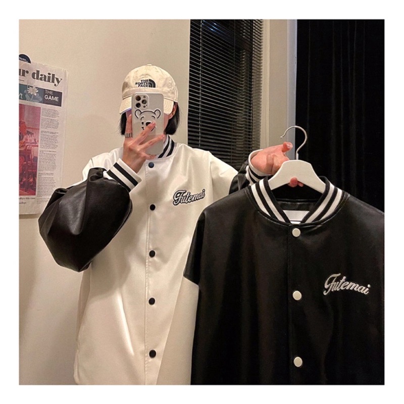 Áo bomber Da Nam Nữ Unisex |kèm ảnh thật 100%|