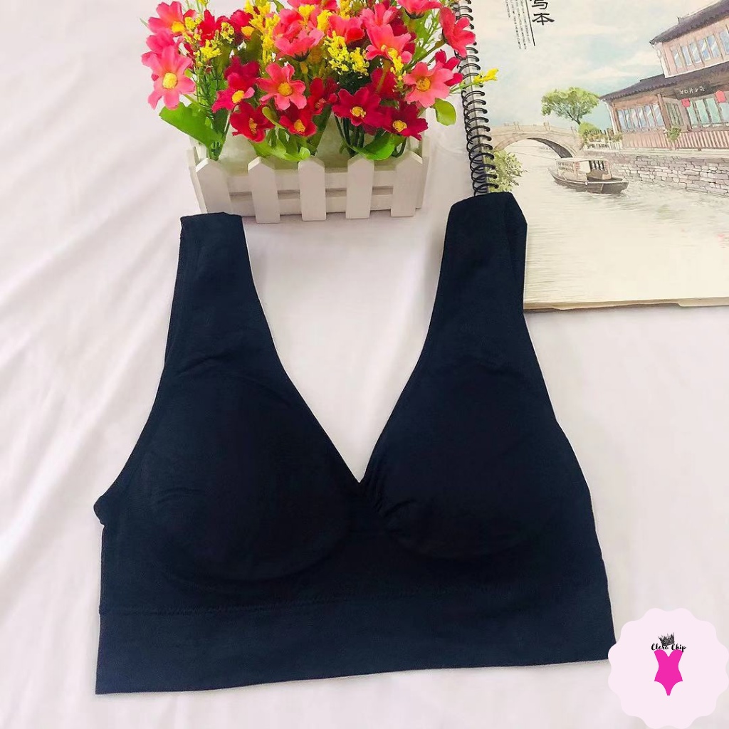 Áo lót thể thao nữ sportbra chỉ màu đen có BIGSIZE giá siêu siêu rẻ ClaraChip