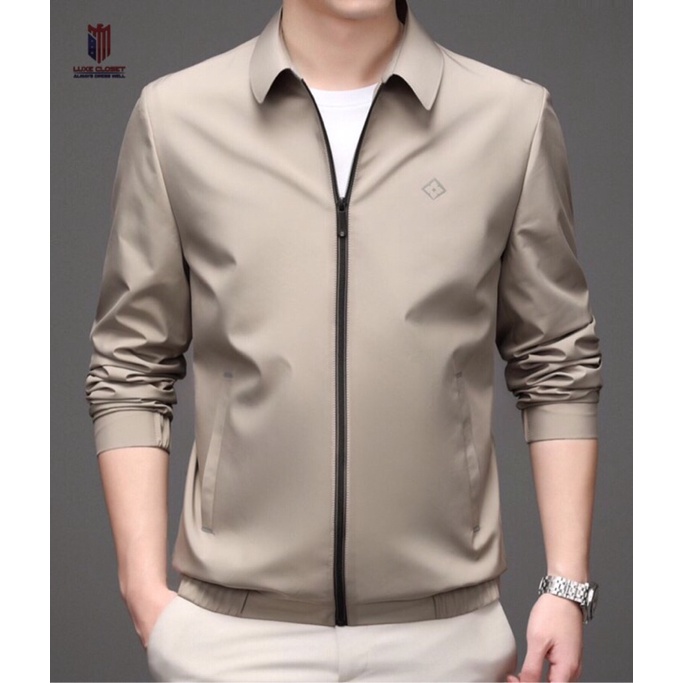 Áo khoác dù nam cổ trụ 2 lớp dày có túi trong sang trọng AKD44