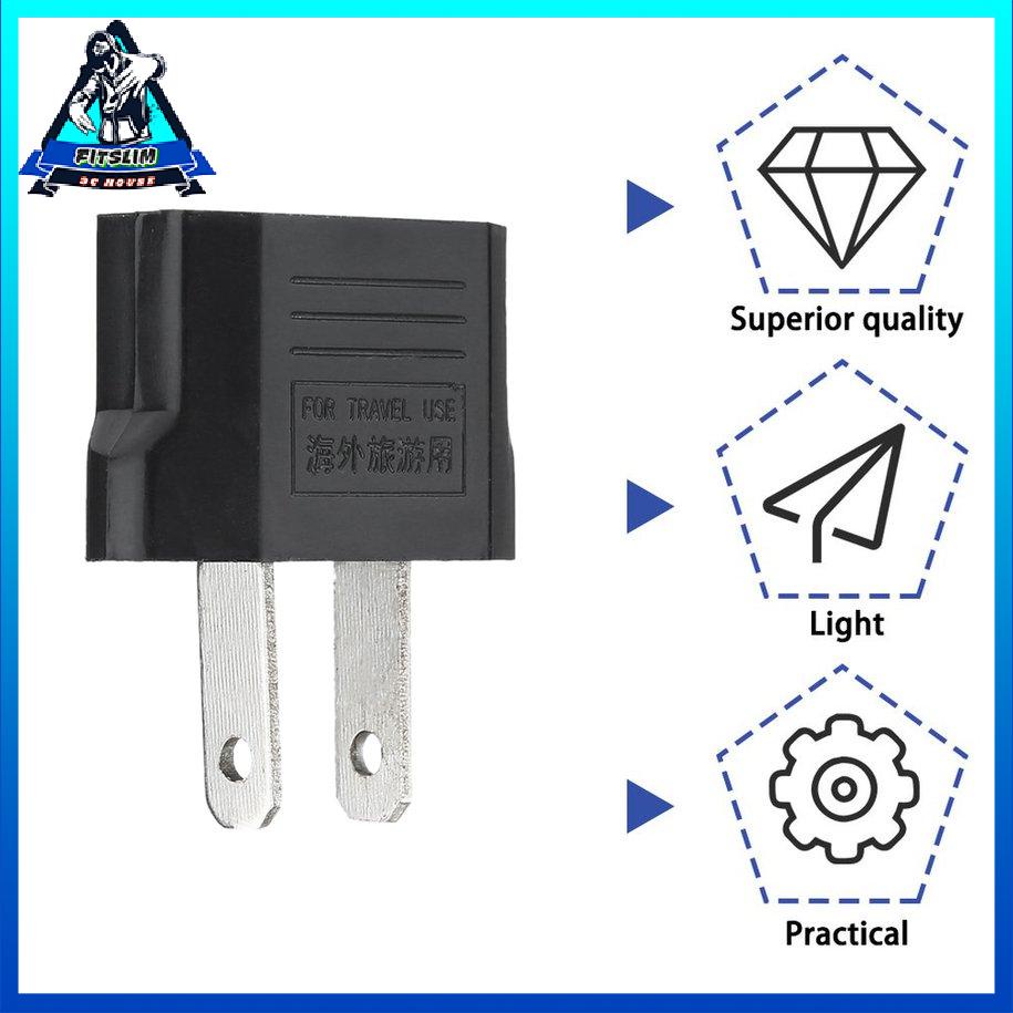 Bộ chuyển đổi Sạc đa năng EU sang Hoa Kỳ Bộ chuyển đổi nguồn AC Du lịch Bộ chuyển đổi màu đen [8/3]