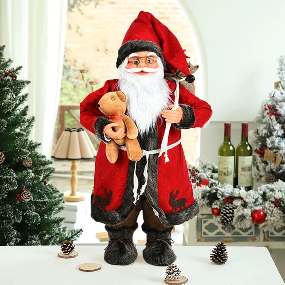 LAKAMIER Santa Claus Pattern Garden Decoration 30cm Home Decoration Sculpture Children Gift