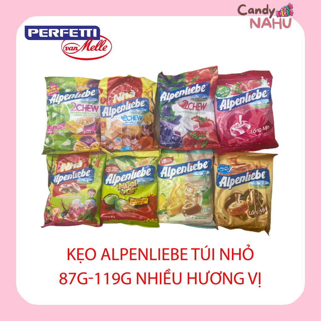 Kẹo alpenliebe túi nhỏ 87g119g (30v) nhiều hương vị