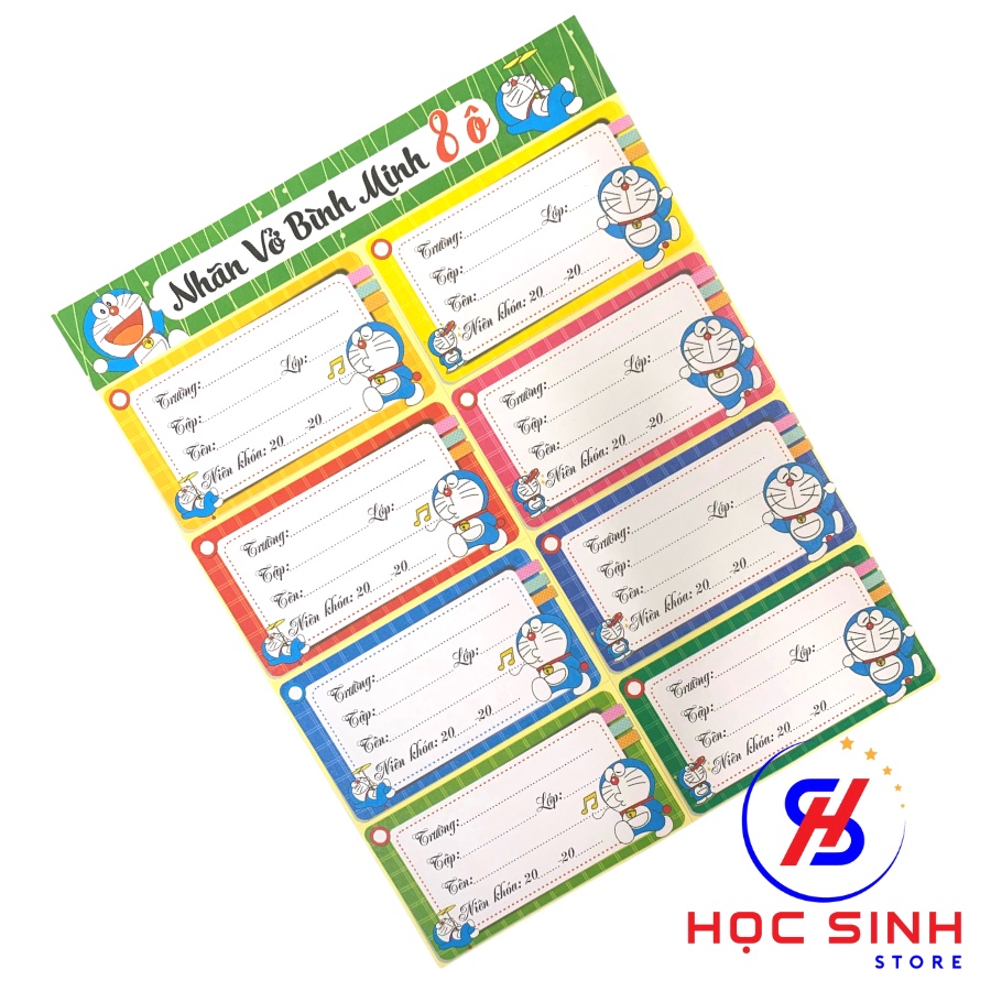 Bộ 24 Cái Nhãn Vở Decal Bình Minh Có Keo Sẵn Dễ Thương ( Giao mẫu ngẫu nhiên )