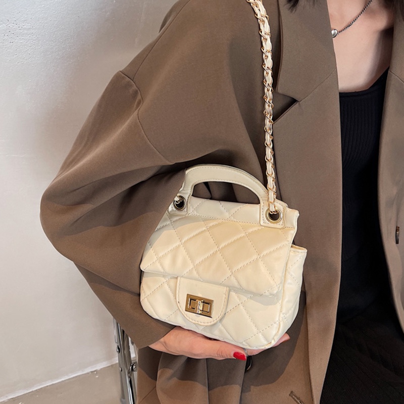 Túi đeo vai họa tiết hình thoi phong cách Hàn Quốc thời trang dành cho nữ IELGY