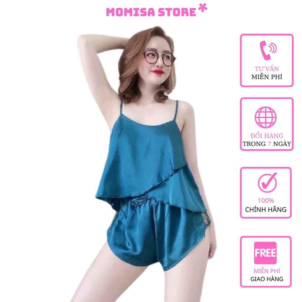Đồ ngủ sexy, đồ ngủ 2 dây MOMISA08,chất lụa latin( lụa pháp) mềm mại,vải mềm mịn