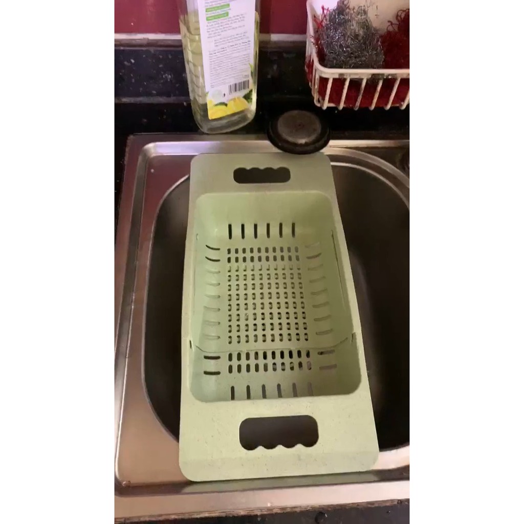 Khay, Rổ gác bồn rửa bát thông minh gấp gọn, có thể điều chỉnh kích thước nhựa Việt Nhật