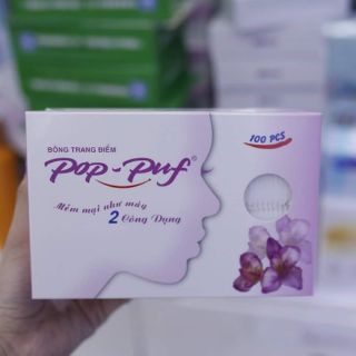 Hcm - bông tẩy trang pop puf 100 miếng