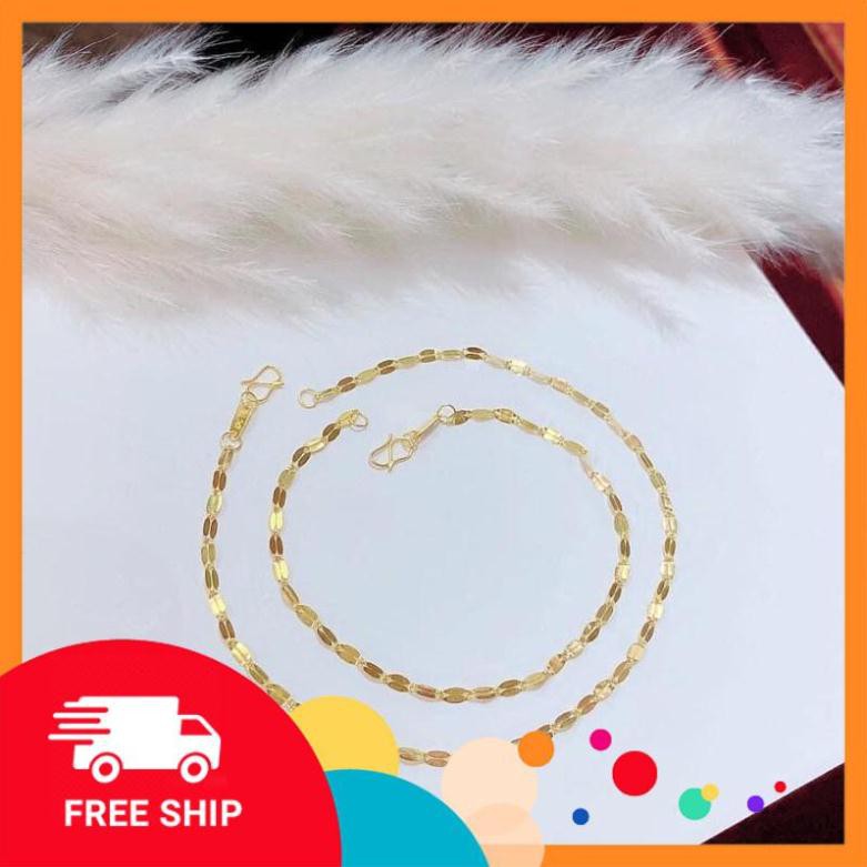 Freeship lắc Tay - lắc chân kiểu lá me vàng 10kara Giá xưởng bán chạy