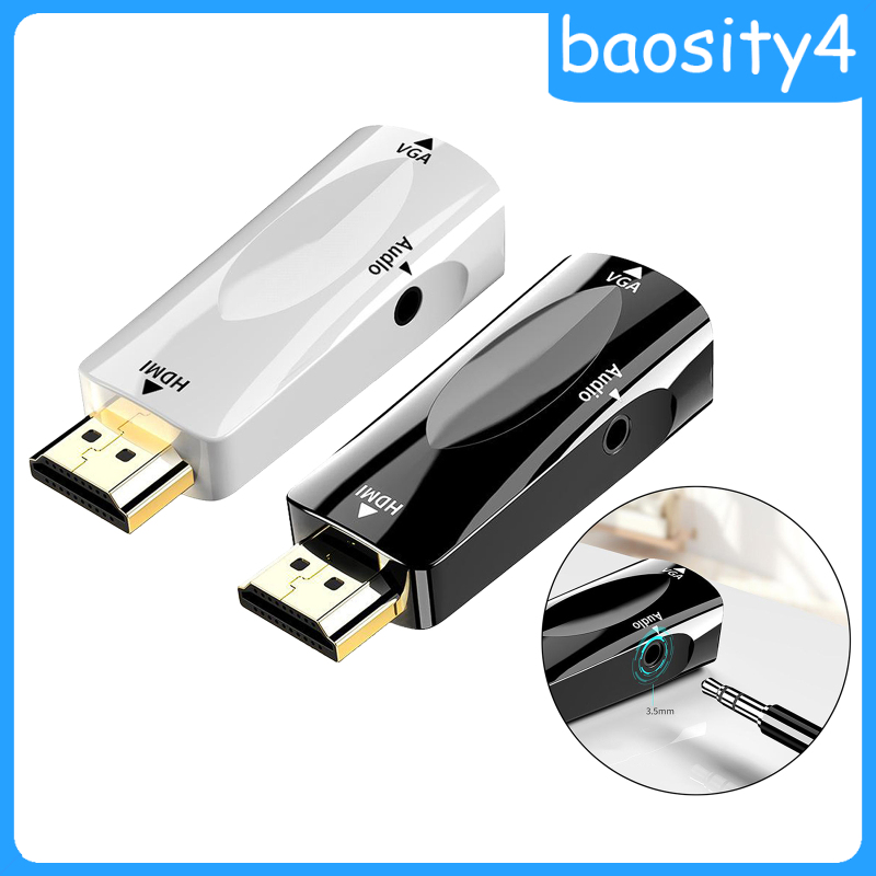 (Baosity4) Mini To Vga Adapter Easy To Use For Desktop Pc Monitor Chromebook