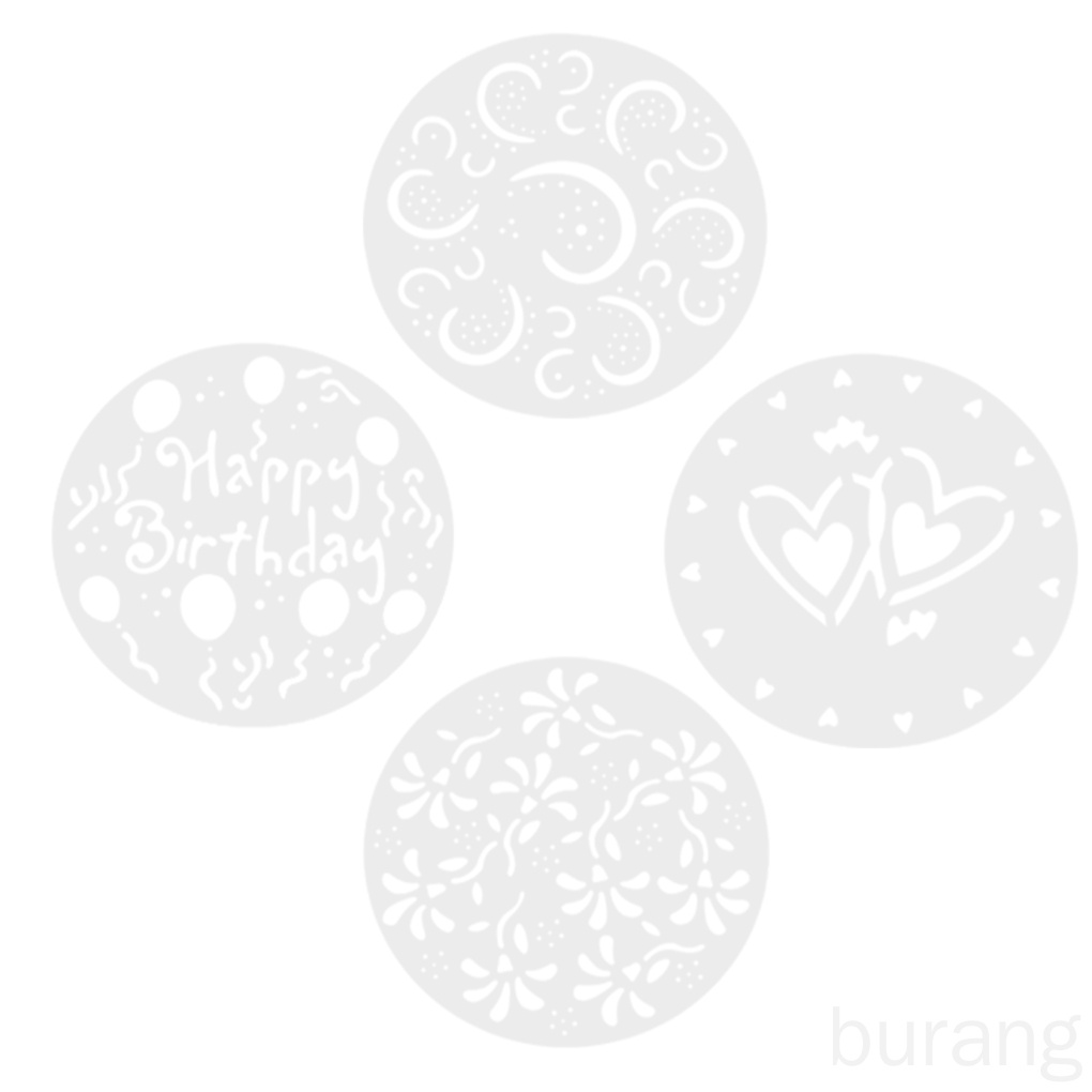 Set 4 khuôn tạo hình trang trí bánh kem tiện lợi