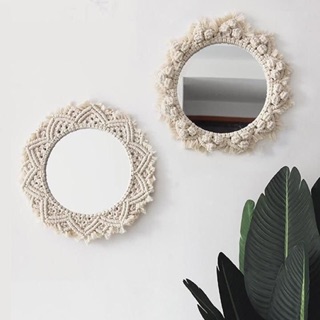 Gương soi decor trang trí thắt macrame [ ảnh thật và video]