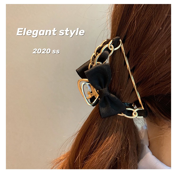 Kẹp tóc hình nơ đơn giản bằng kim loại