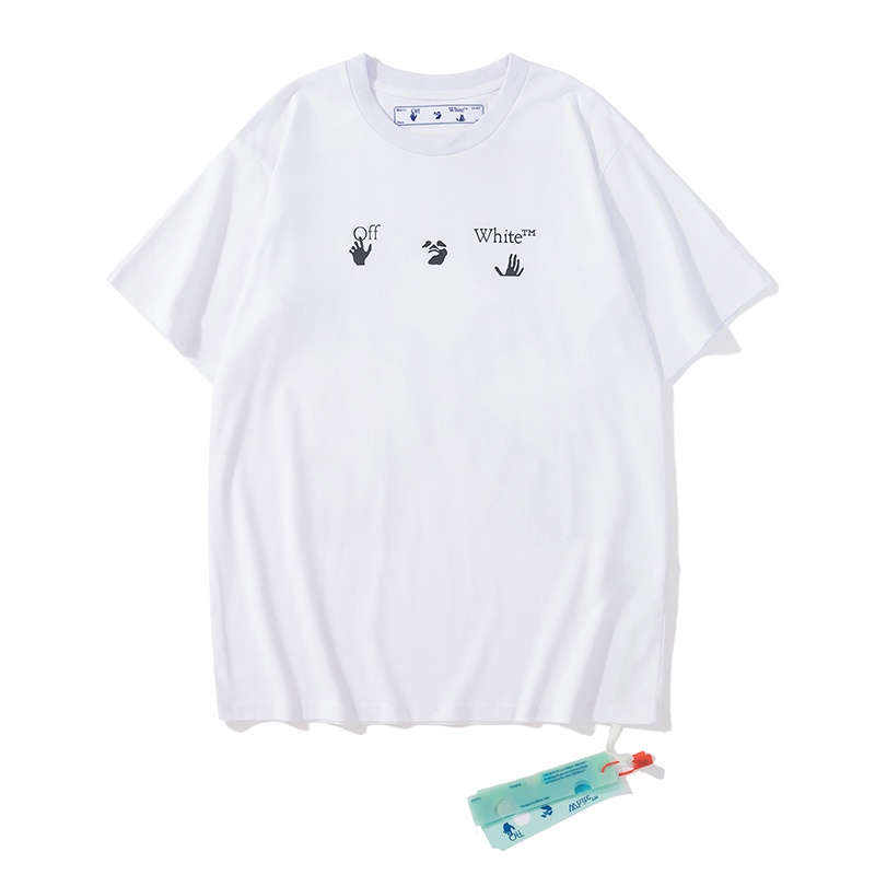 Áo Thun Tay Ngắn In logo OFF white Phối Màu gradient Thiết Kế Thoải Mái Thoáng Khí Thời Trang Mùa Hè