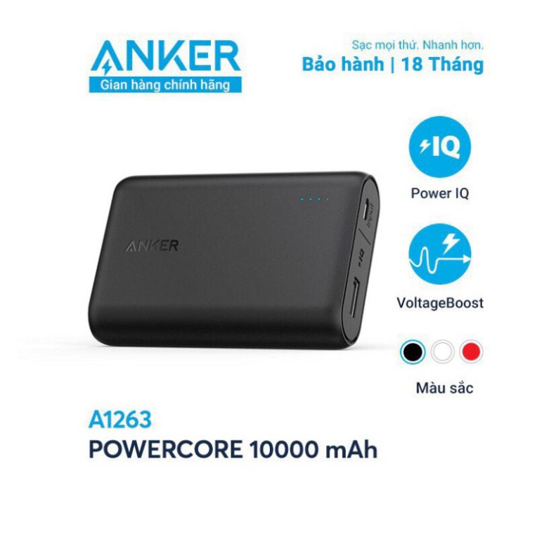 Pin Sạc Dự Phòng Anker PowerCore 10000mAh - A1263 - Hàng Chính Hãng