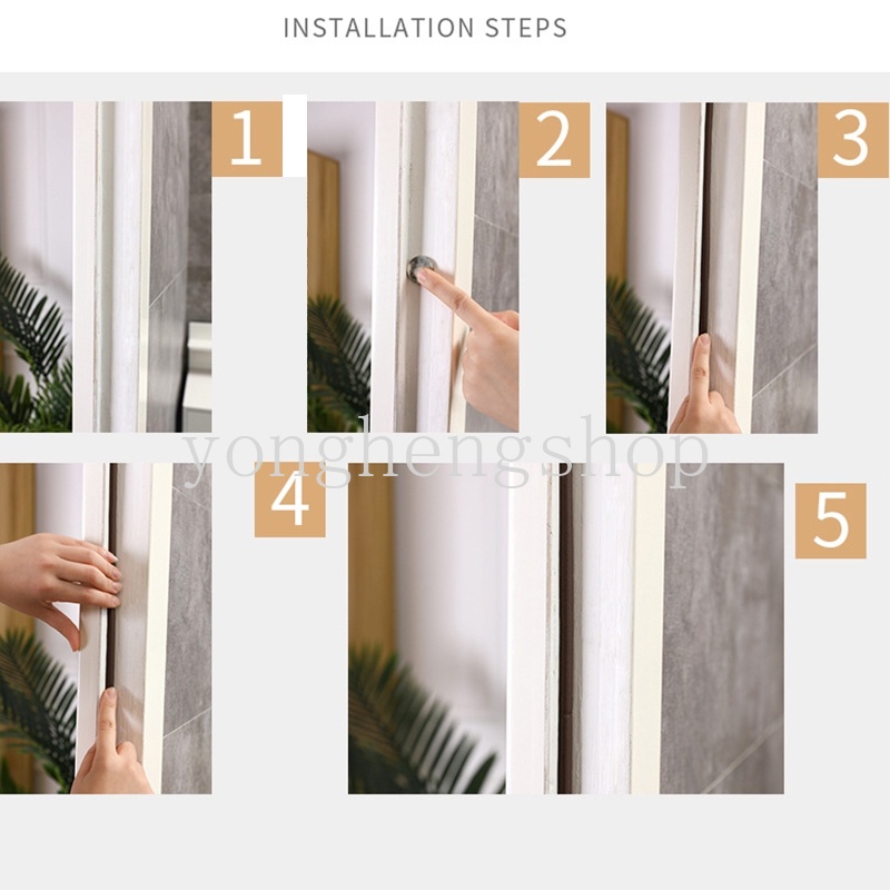 Cuộn Băng Keo Xốp 5M Cách Âm Chống Bụi Chống Ồn Cho Cửa Ra Vào/Cửa Sổ