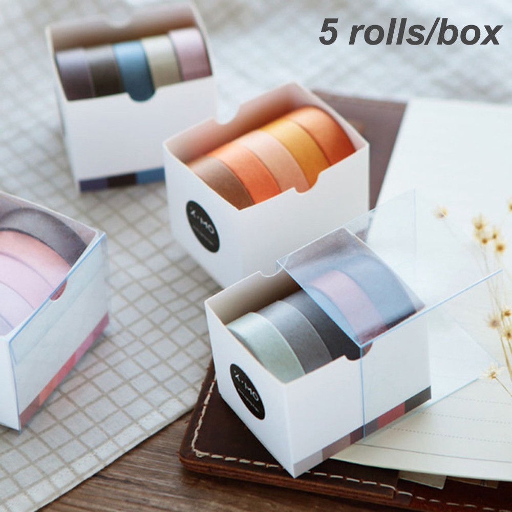 Set 5 cuộn băng keo dán trang trí 10mmx5m
