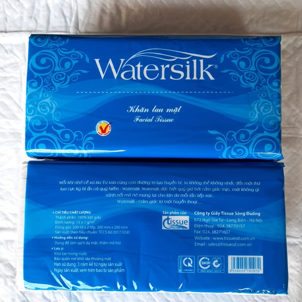 KHĂN ĂN RÚT WATERSILK 200 TỜ x 2 LỚP