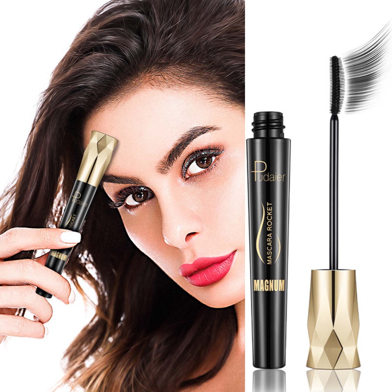 [Hàng mới về] Mascara sợi tơ 4D chuốt mi cong dày chống thấm nước thiết kế vỏ hình vương miện sang trọng