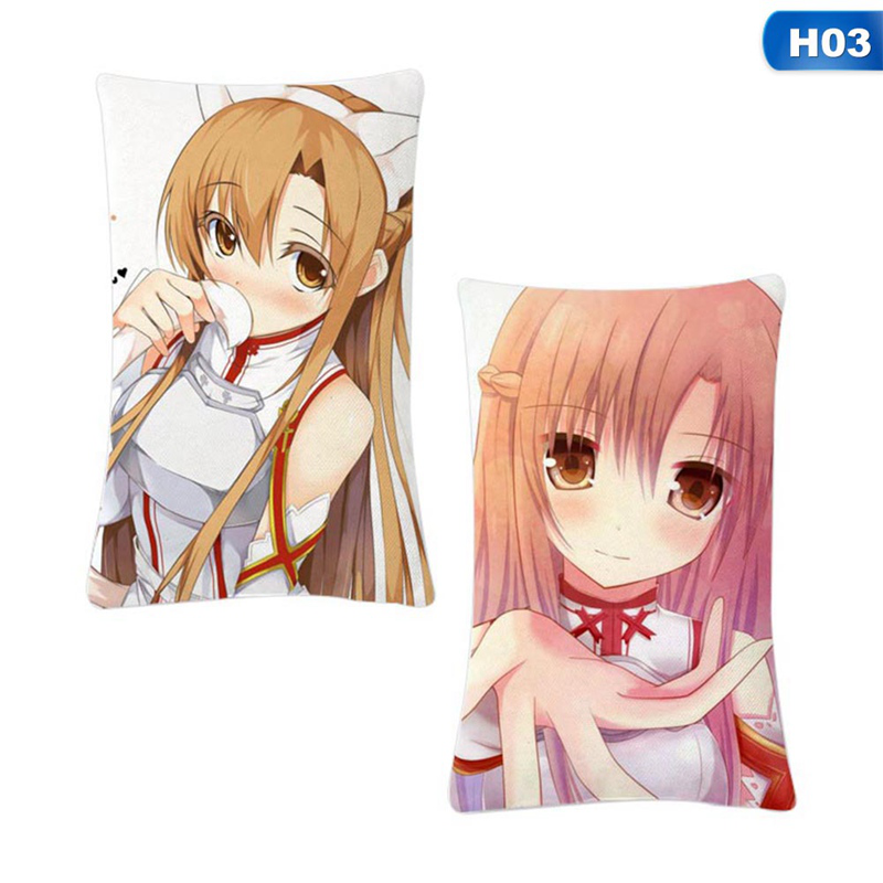 Vỏ Gối Vuông 40x60cm In Hình Nhân Vật Anime Độc Đáo
