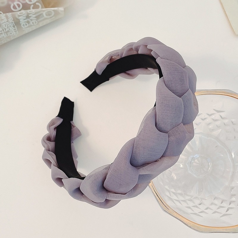 Băng đô bện dây bản rộng thời trang Hàn Quốc cho nữ