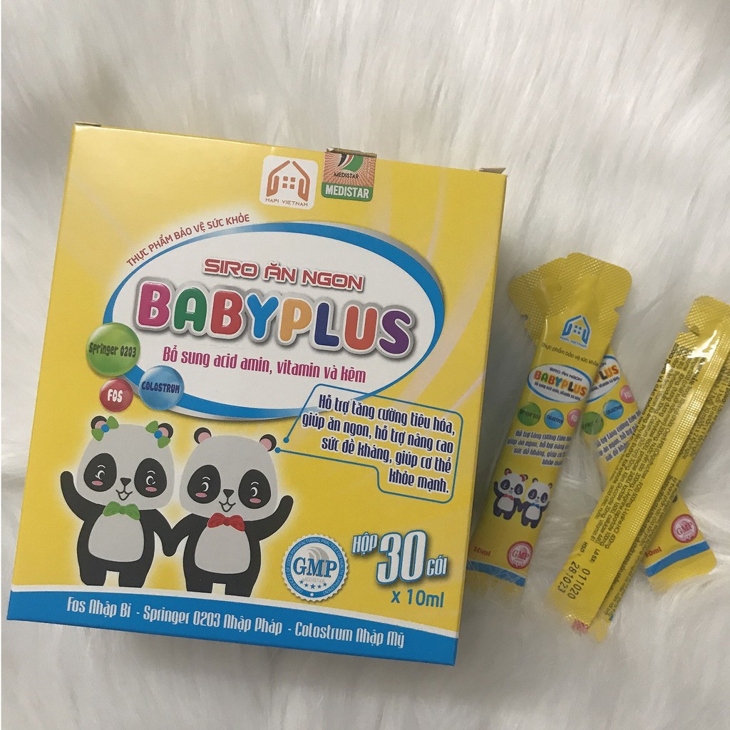 BabyPlus [ Combo 5 hộp] siro ăn ngon hết biếng ăn baby plus  (giá sỉ ) cho bé tăng đề kháng-tăng cường tiêu hoá