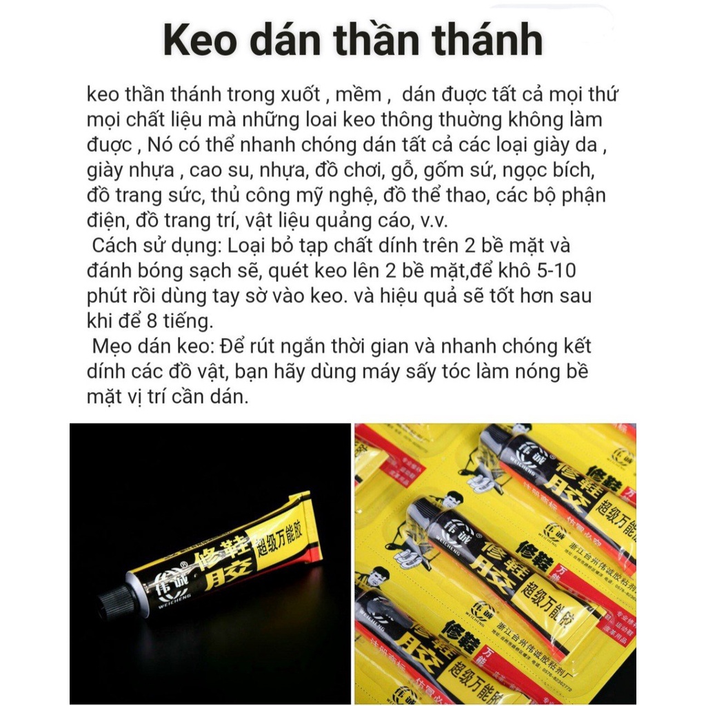 Keo Dán Siêu Tiện Dụng 901 thần thánh, dán Giầy Dép, Gia Dụng nhựa gỗ ghế da...