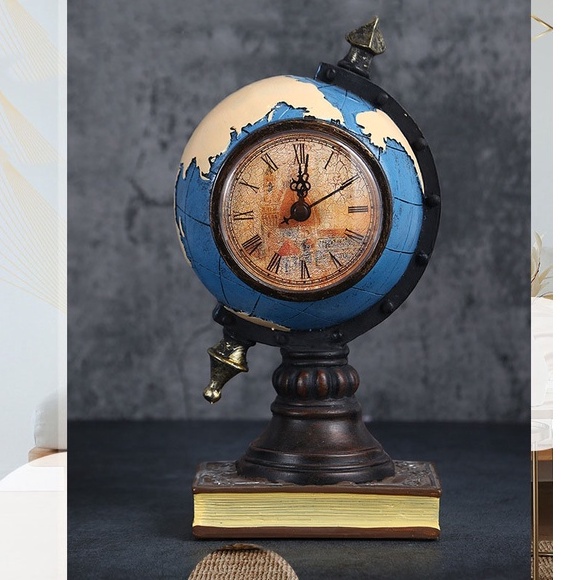 Đồng hồ để bàn Hình Cầu phong cách Vintage