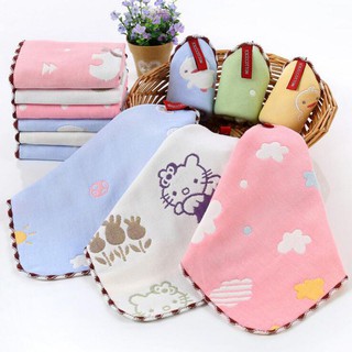 Khăn mặt xô sợi tre 6 lớp cỡ 21*21cm cho bé từ 1 tuổi