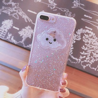 Ốp iphone Đám Mây 3D kim tuyến