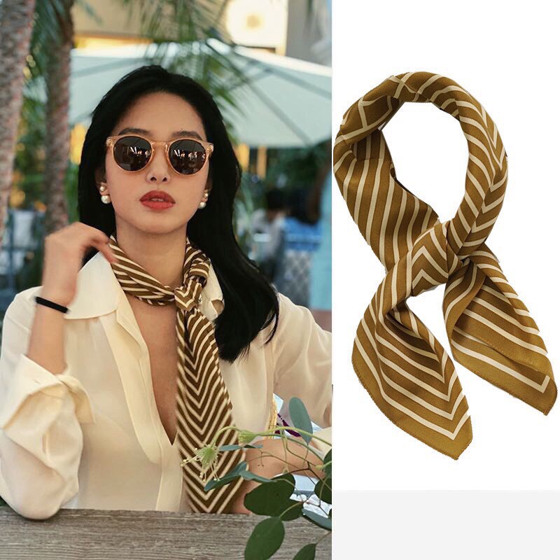 Khăn lụa vuông 70x70cm, Khăn Bandana dùng quàng cổ buộc tóc áo yếm KL0251 - NhiNhi Shop