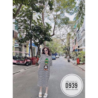(60-90KG) MINSTORE Bigsize Đầm thun vịt D939